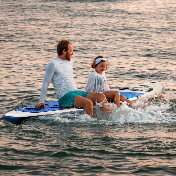 Надувна SUP-дошка Abahub 320x78x15 см з алюмінієвим веслом, сидінням для каяка, для сапбордингу, каякінгу, каное, риболовлі, синя/зелена/помаранчева/червона