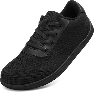 Босижні кросівки для жінок та чоловіків, мінімалістичні босижні взуття з широкою передньою частиною та нульовим перепадом, легкі дихаючі кросівки для фітнесу, хайкінгу, бігу та повсякденного носіння 40 EU широкі чорні 1125