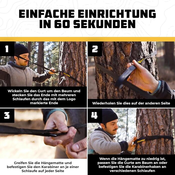 Гамак для кемпінгу Wise Owl Outfitters – односпальний або двоспальний, для дому та відпочинку на природі, з сумкою для зберігання, аксесуари для рюкзака та подорожей (Блакитний, SingleOwl)