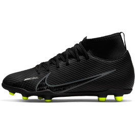 Дитячі футбольні кросівки Nike Superfly 9 Club FG/MG, 38 EU, чорний/сірий/білий/жовтий