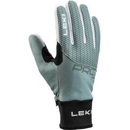 Жіночі лижні рукавички LEKI PRC ThermoPlus, чорні-зелені, розмір 8.5