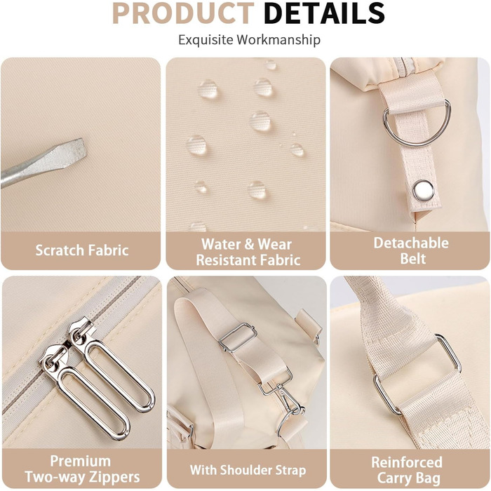 Спортивна сумка Daen FIORETTO: водонепроникна дорожня сумка-дуffel, ідеальна для подорожей та фітнесу, блакитна