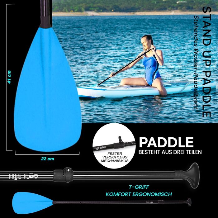 Надувна SUP-дошка SereneLife з повним комплектом аксесуарів, антиковзке покриття, весло, насос, сумка, для дітей та дорослих