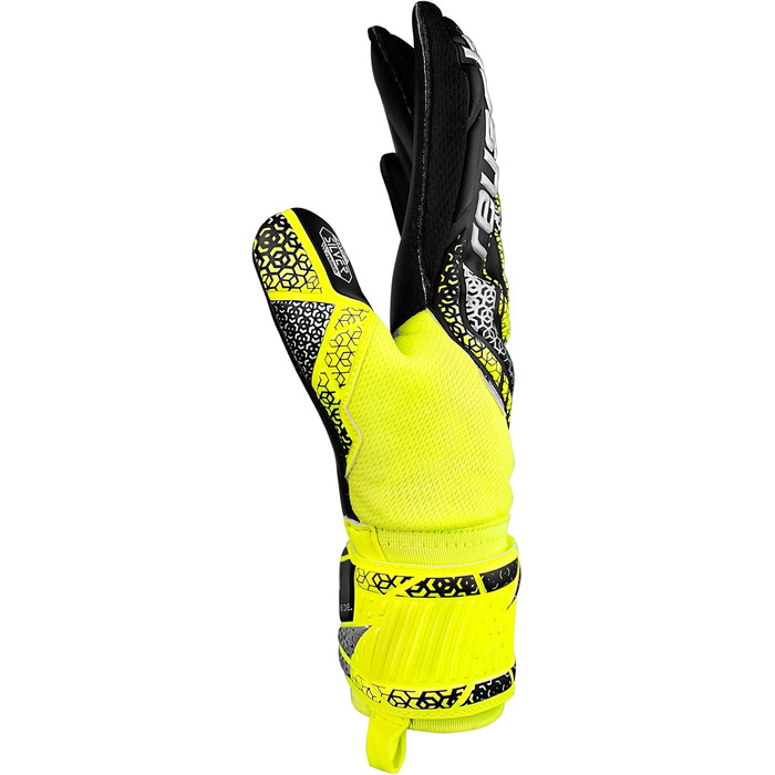 Воротарські рукавички Reusch Attrakt Silver - дихаючі, для чоловіків та жінок, жовто-сріблясті-чорні, розмір 10.5