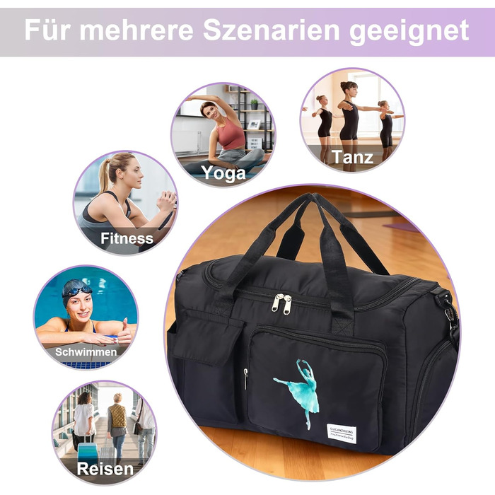 Персоналізована спортивна сумка з ім'ям для жінок та чоловіків, велика водонепроникна сумка для подорожей, фітнесу та йоги з відділенням для взуття та мокрих речей