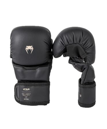 Рукавички для спарингу Venum Impact Evo MMA, чорні, унісекс, розмір S