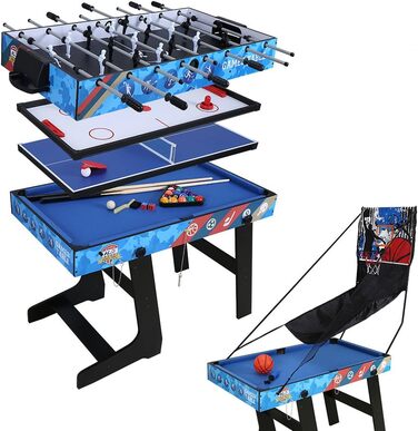 Дитячий ігровий стіл 5 в 1: більярд, теніс, баскетбол, футбол, хокей. Ідеально для дому, вечірок та подарунків