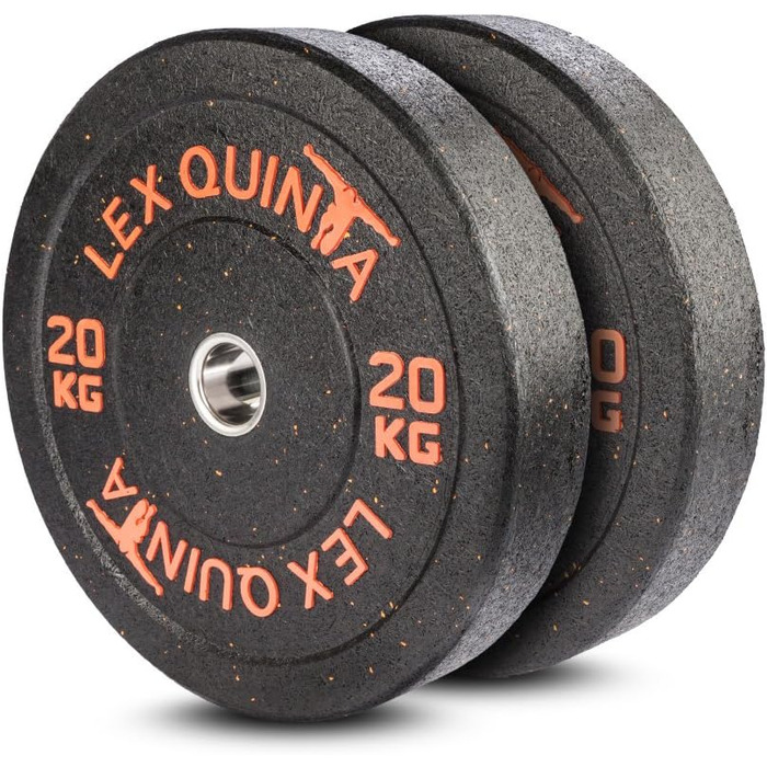 Lex Quinta Blaster Plate - гумові бамперні диски 50мм, 5-25кг, помаранчеві вкраплення, безшумне падіння