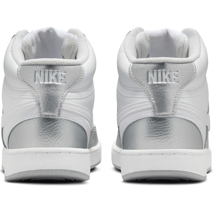 Кросівки Nike Court Vision Mid для чоловіків, білий/металевий срібло, 41 EU