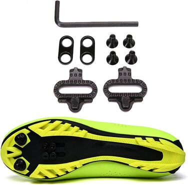 Велосипедні черевики для чоловіків та жінок, MTB, Radsport, Mountainbike, кросівки, дихаючі, Outdoor, велосипедні, Spin, MTB, білі (40 EU, жовті)