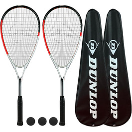 Сквош ракетка Dunlop Biotec X-Lite (x2) + чохол (2) + 3 м'ячики для сквошу (різні варіанти) (Biotec Max)