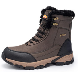 Чоловічі зимові чоботи SHULOOK: водонепроникні, теплі, з підкладкою з хутра, для трекінгу та хайкінгу, колір коричневий