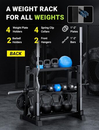 Стойка для гантелей Dripex на 3/5 рівнів, сумісна з гантелями, гирями та штангами, макс. 500 кг, регульована. Багатофункціональна