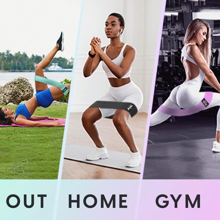 Еластичні стрічки для фітнесу MhIL – набір з 5 шт. для тренувань ніг, сідниць та стегон