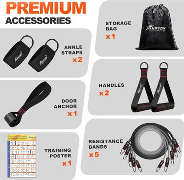 Гумові стрічки для фітнесу з ручками, набір для силових тренувань, фізіотерапії та йоги, 2-150lbs