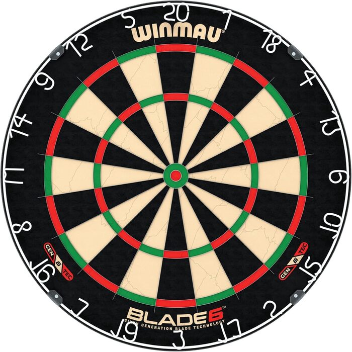 Дартс Winmau Blade 6 Professional: Класичний дротик з захисним кільцем та 2 комплекти дротиків