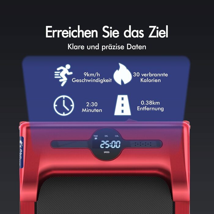 Бігова доріжка Walking Pad BLACK LORD 3-in-1 (SL9) — компактна портативна доріжка під стіл для дому та офісу, з Bluetooth-динаміком, червона