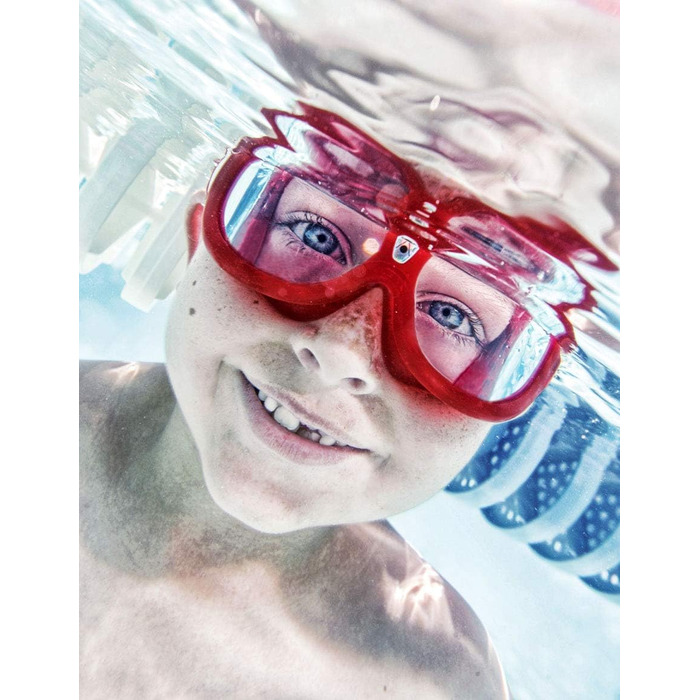 Дитяча плавальна маска Aquasphere Seal Kid 2, прозора з блакитними лінзами, універсальний розмір