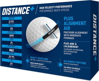 Гольф-м'ячі TaylorMade Distance+ 2021, для дальності