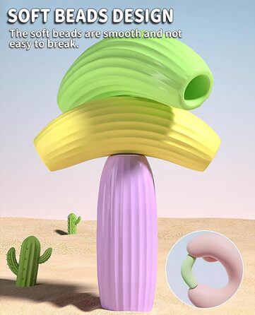 Дитяча скакалка з намистинами, м'яка, регульована, для фітнесу, тренувань та виховання, рожева та зелена