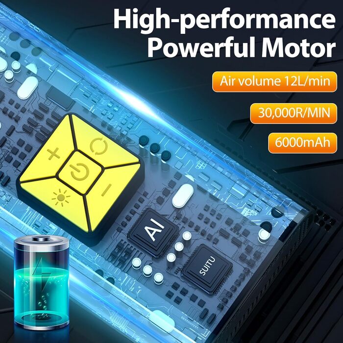 Портативний електричний компресор Journeyside 150 PSI з LED-ліхтарем для авто, велосипедів і мотоциклів