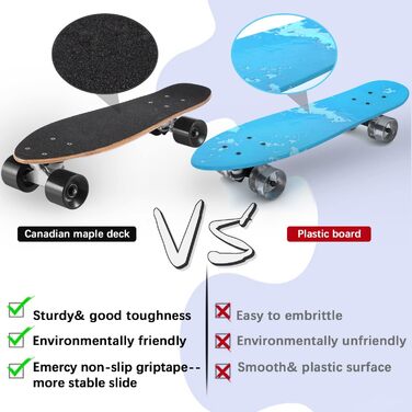 Скейтборд KO-ON 22 дюйми Mini Cruiser для початківців, підлітків, хлопчиків та дівчаток (Surf Shark)