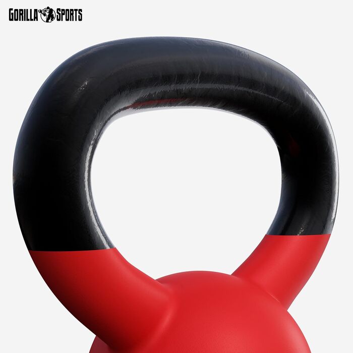 Kettlebell GORILLA SPORTS 2-32 кг, чавунний, вініловий, для фітнесу та силових тренувань