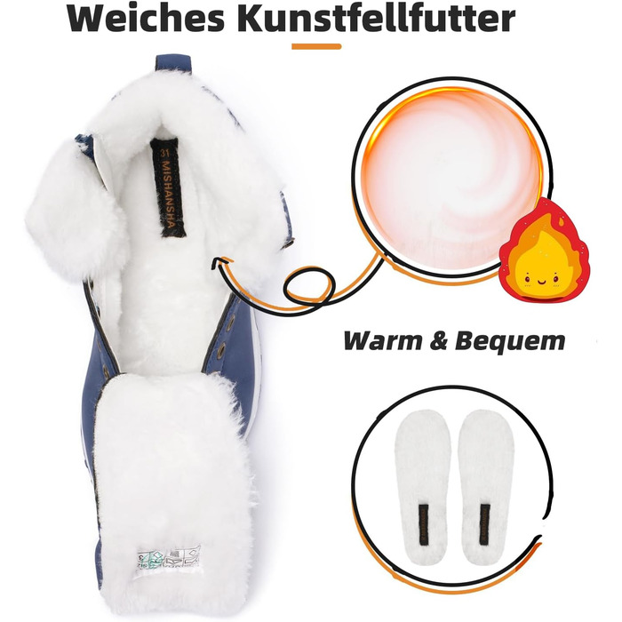 Черевики зимові Mishansha для хлопчиків, водонепроникні, Outdoor, трекінг, піші прогулянки, коричневі, 28 EU, блакитні