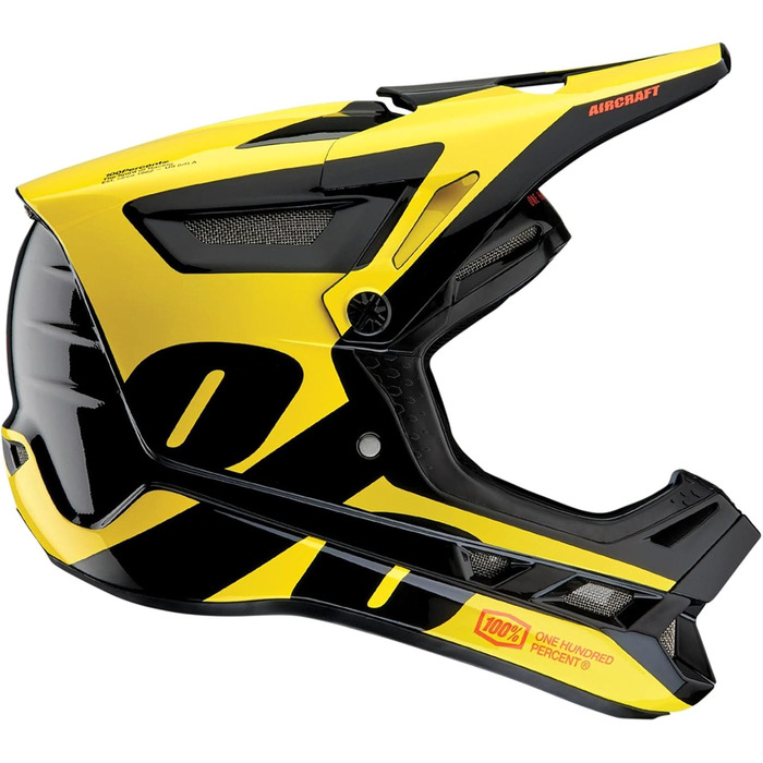 Шолом для даунхілу MTB/BMX, 100% композит, легкий та дихаючий, склопластик, з козирком і підборіддям, жовтий неон, розмір L