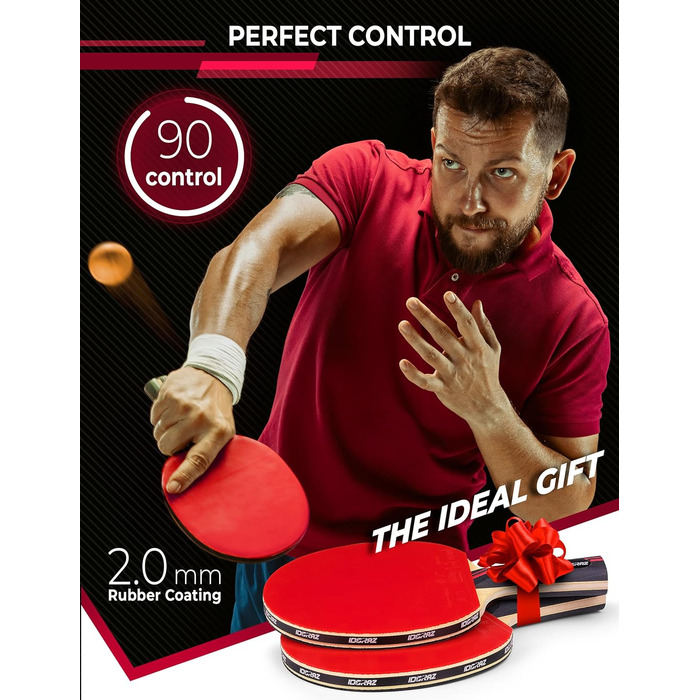 Пін-понг ракетка Idoraz Professional - професійна ракетка для настільного тенісу з чохлом, схвалена ITTF, для турнірів. Подвійний paddle.