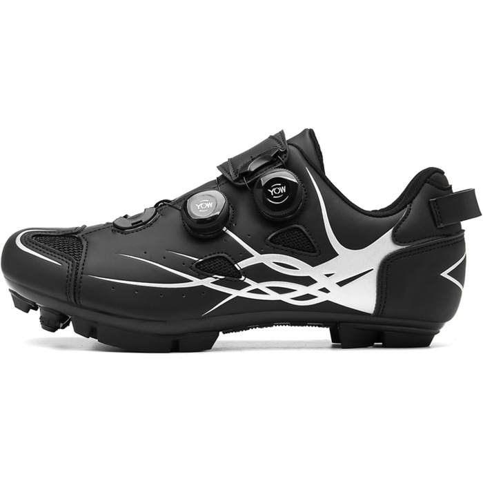 Велосипедні шкарпетки для чоловіків та жінок: шкарпетки для шосе, MTB, сумісні з SPD, 2 шари, з шипами, для їзди на велосипеді (39 EU, A)