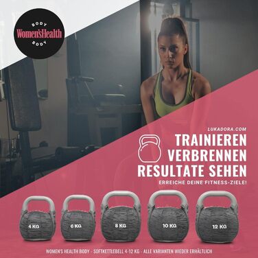 Жіноча фітнес гиря Soft Kettlebell для формування тіла, кондиції та нарощування сили | Текстильний чохол для тренувань вдома (10 кг)