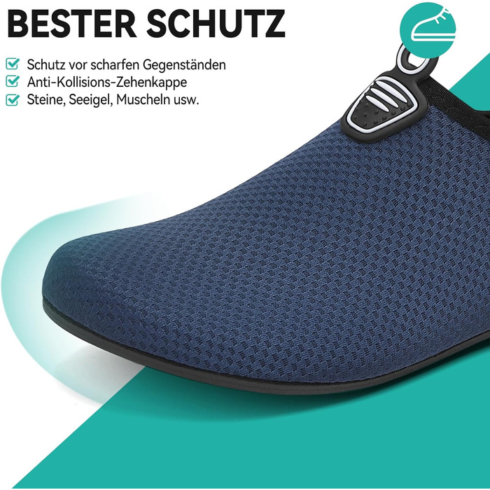 Шкарпетки для плавання та водних видів спорту для жінок та чоловіків. Швидковисихаючі шкарпетки для пляжу, басейну, йоги, серфінгу. Розміри 35-47 EU, блакитні.