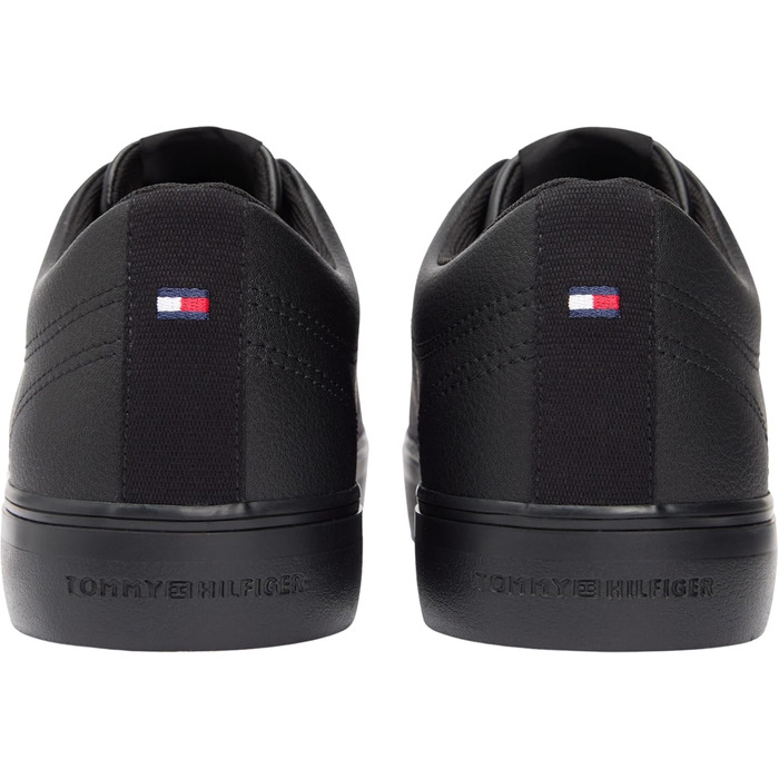 Чоловічі шкіряні кросівки Tommy Hilfiger Th Hi Vulc Core Low LTH Ii ESS (FM0FM05511), чорні, розмір 44 EU
