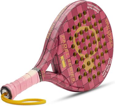 Падель ракетки PADEL SERIES SPIN із ABS та полікарбонату, антиковзкі, гумові сторони, максимальна продуктивність, червоний (жорсткий), синій (м'який), фуксія (дуже м'який)