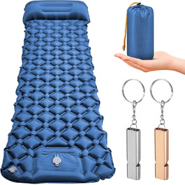 Isomatte HVIERO Саморозкладається, надувна, для кемпінгу, рюкзак, подорожі, туризм. Легка, компактна, блакитна.