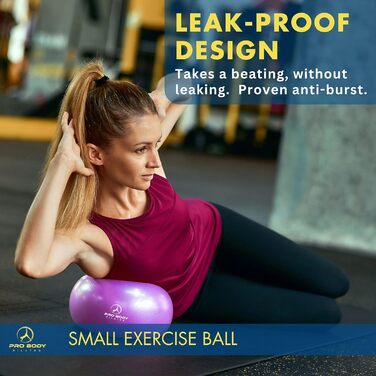 Піляболь ProBody Pilates Ball 9 дюймів: фітнес, йога, стабілізація, фізіотерапія (фіолетовий)