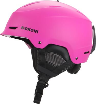 Шолом для сноуборду та гірських лиж для чоловіків, жінок та дітей, регульований розмір, 3-рівнева вентиляція, міцна PC-оболонка з EPS-піною (білий/червоний, L: 58-62 см)