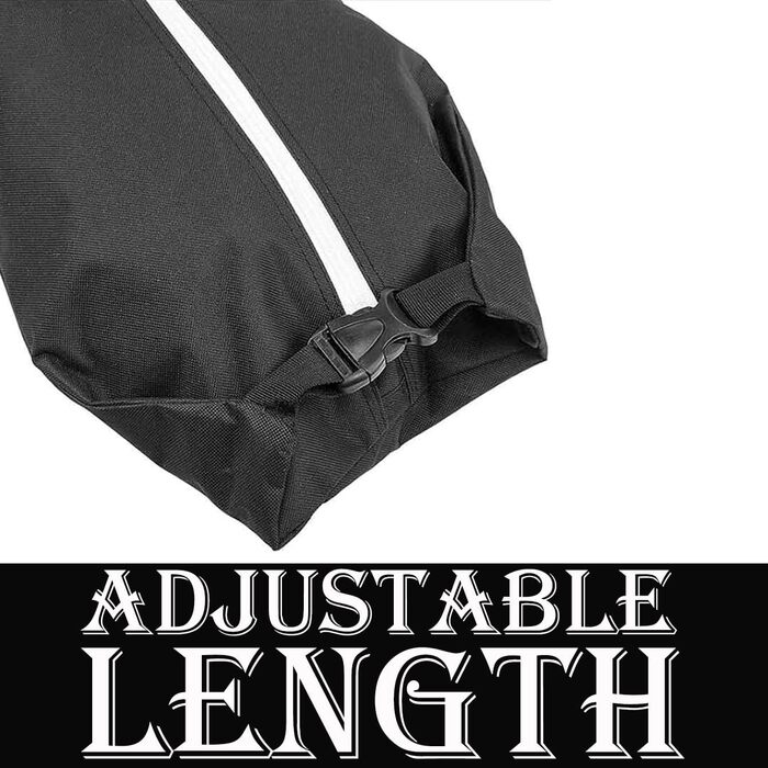 Чохол для лиж MOPHOEXII MOOCY: для подорожей літаком, підходить для лиж до 200 см, чорний з зеленим кантом