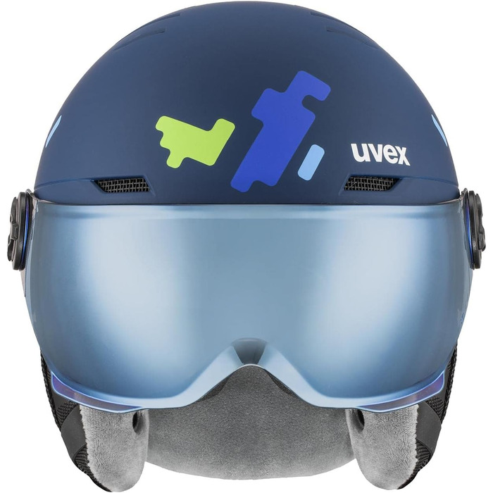 Шолом для дітей uvex Rocket jr Visor Single, синій матовий, 54-58 см