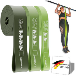 Стрічки для силових тренувань / Стрічки для підтягувань, набір фітнес-стрічок 3 шт. (LIGHT+, MEDIUM, STRONG) + Сумка + Тренувальний додаток