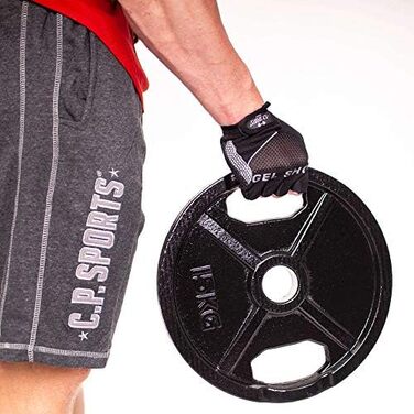 Олімпійські диски для штанги C.P. Sports, чавунні, 2,5 кг, пара, з отворами для хвату, 50 мм, для кросфіту і важкої атлетики