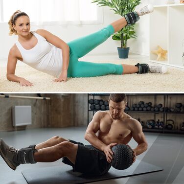 Нагрудники Sportneer з регульованою вагою 0,9-4,5 кг (на щиколотку) / 1,8-9 кг (на пару), вага для ніг та рук, армійний зелений