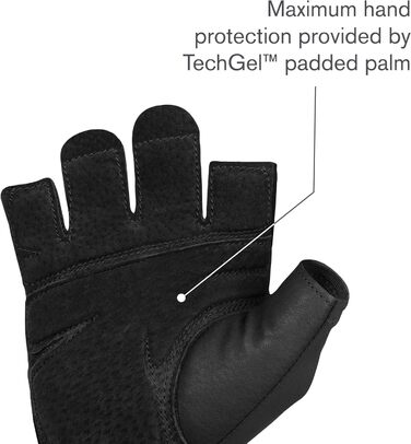 Гантелі Harbinger Training Grip: вантажні рукавички для важкої атлетики, чорний L