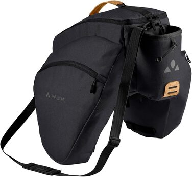 Сумка на багажник для електровелосипеда VAUDE eSilkroad Plus, універсальна, чорна, з кріпленням UniKlip