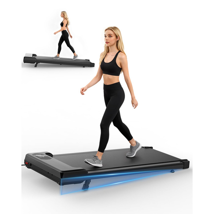 Бігова доріжка Walking Pad для дому: складана, тиха, до 120 кг, 1-8 км/год, кут нахилу 6°, для офісу та фітнесу