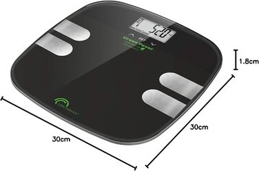 Ваги для людей LITTLE BALANCE 8230, загартоване скло, чорні