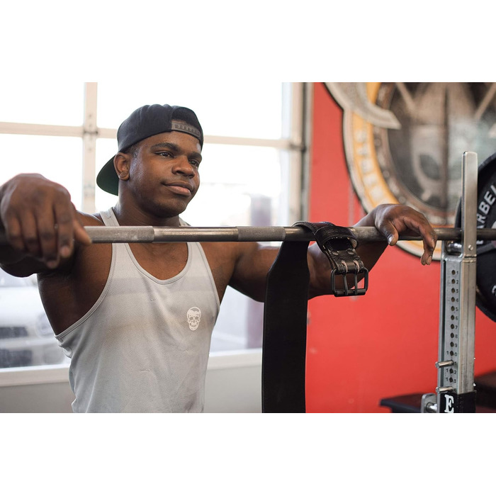 Планка для важкої атлетики Gyreapers – професійний шкіряний ремінь з регульованою пряжкою, 4 дюйми, чорний. Стабілізує поперек при підйомі ваги.