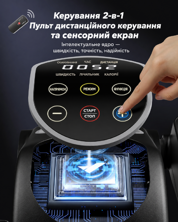 Мініеліпс MERACH E32-2025 — електричний тренажер для дому з пультом дистанційного керування, дисплеєм та неслизьким покриттям, 12 швидкостей, тихий і портативний, чорний