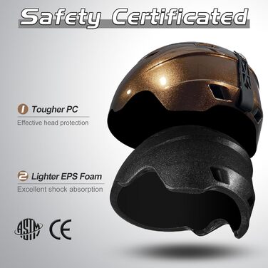 Шолом для сноуборду та гірських лиж Odoland з маскою, захист UV 400, L (59-63 см)